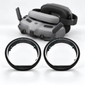 DJI Goggles 3 with a pair of black lens inserts